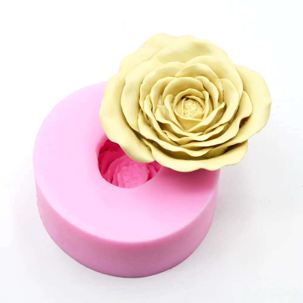 Новая 3D Цветочная форма для мыла большого размера помадка в форме розы торт Силиконовая форма DIY шоколадная выпечка торта ко дню рождения форма для украшения торта инструмент