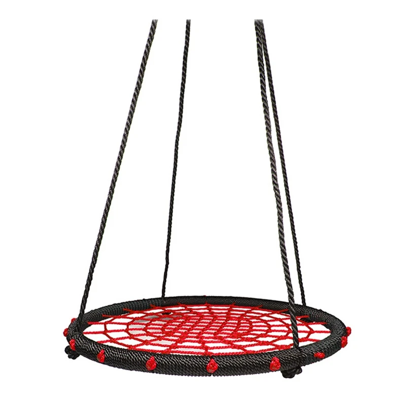 Columpio Redondo De 100cm De Diametro Para Jardin Asiento Colgante Para Columpio Al Aire Libre Cuerda De Red De Nailon Columpio Para Ninos Sin Estante Columpios Para El Patio Aliexpress