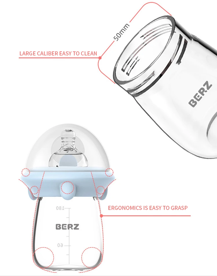 Стеклянная бутылочка для кормления новорожденных, Тренировочная бутылочка для напитков, бутылочка для молока с ручкой, бутылочка для молока, милая бутылочка для молока