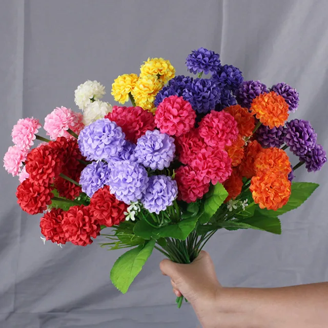 Künstliche Hortensien Seidenblumen - 9-köpfiges Bouquet Für Home Deko