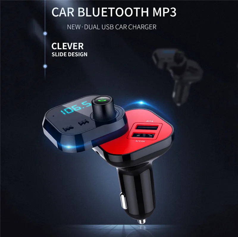 Автомобильное зарядное устройство Usb для mp3-плеера Xiaomi Mi 10 Pro Bluetooth FM два USB-порта |