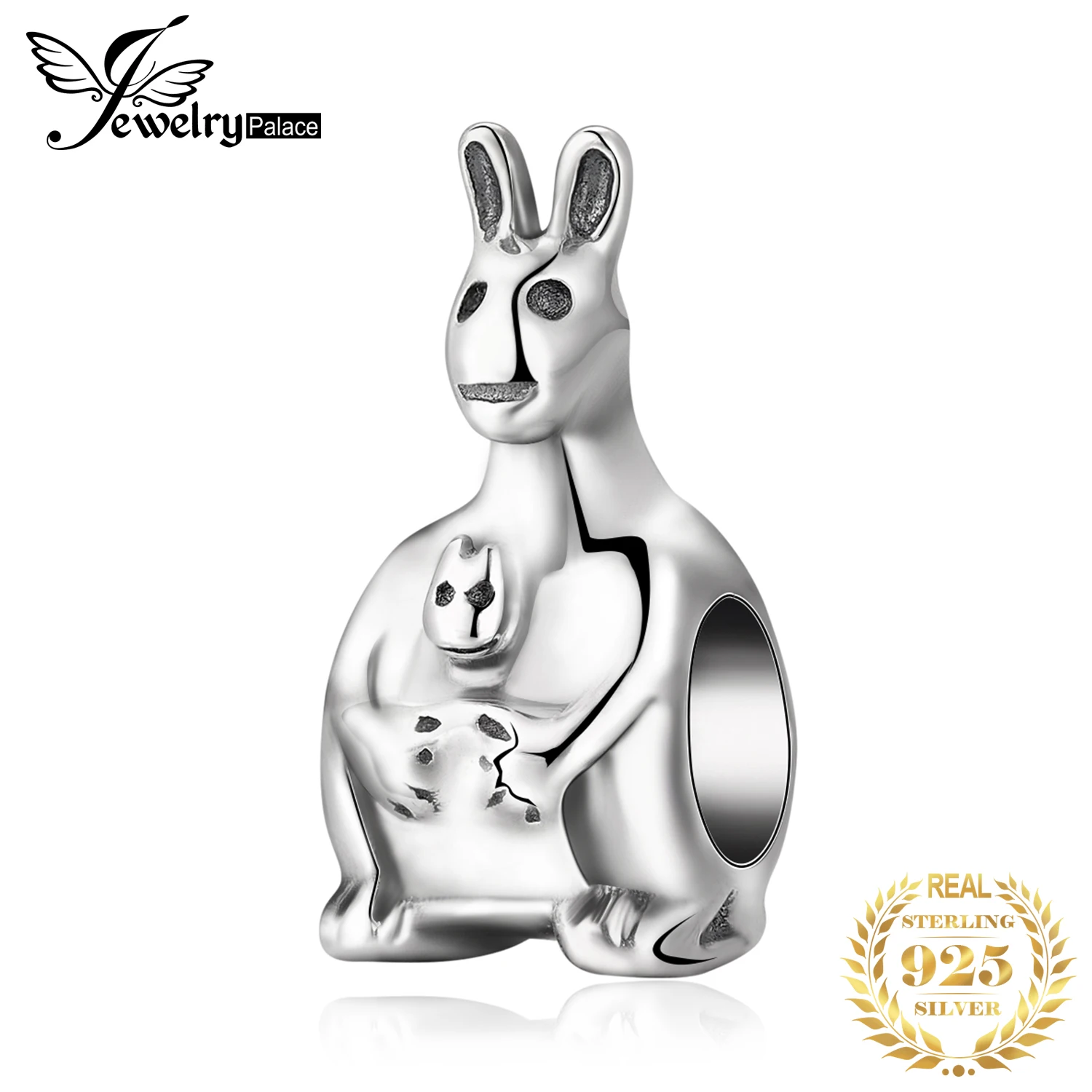 Image JewelryPalace 925 Sterling Silver Mama Kangaroo And Baby Joey Charm Beads Fit Bracelets For Mother And Child As Best Gifts