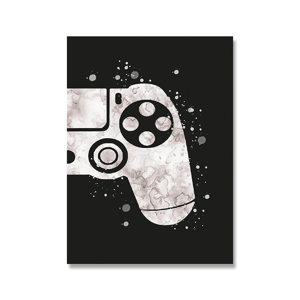 Watercolor-Boys-Game-Poster-Print-Gamepad-Illustration-Game-Wall-Art-Picture-Joystick-Canvas-Painting-for-Kids (4)
