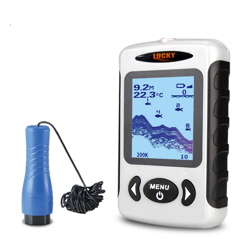 

LUCKY FF718D-Ice 2.2 LCD Portable Fish Finder Frequency 100M Fish Detector Outdoor 200KHz/83KHz Dual Sonar for Ice Fishing