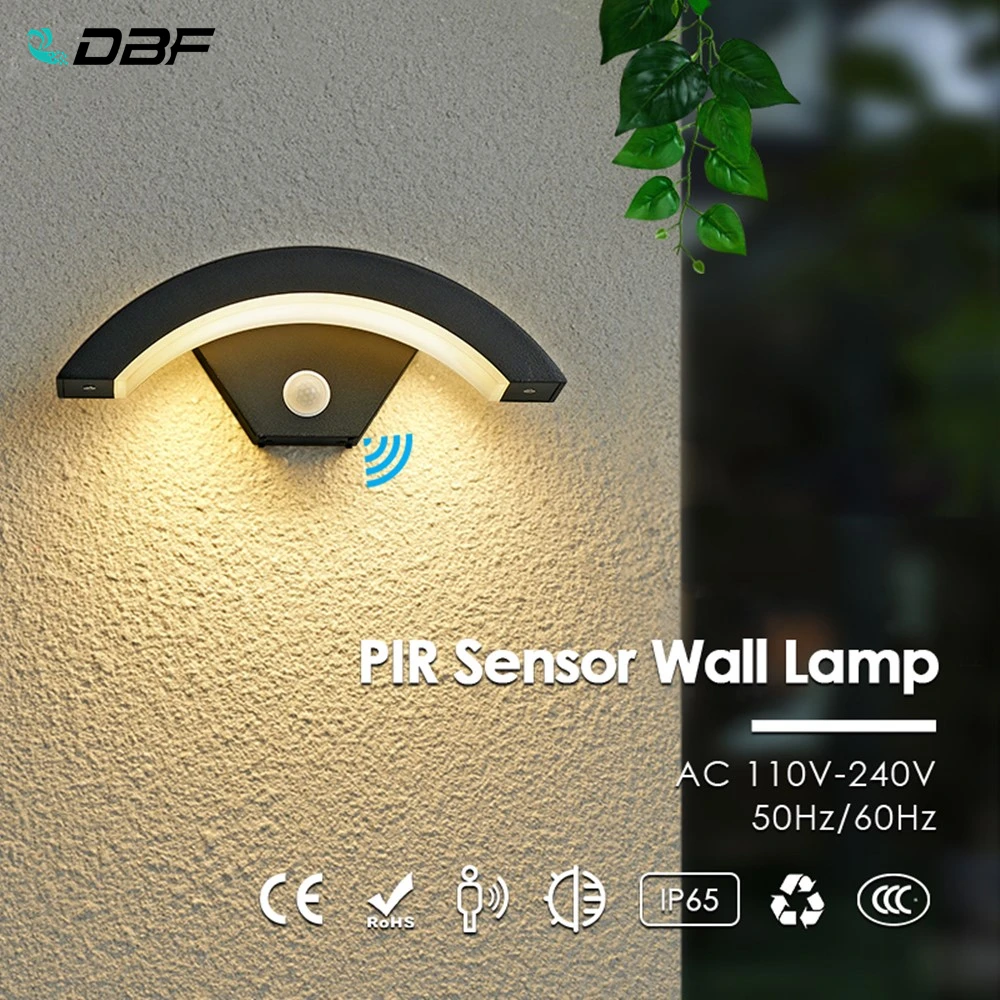 

[DBF]LED Outdoor Wall Lamp Street Lamp With Motion Sensor Aluminum Body IP65 Weatherproof AC110V 220V Porch Yard Garden Lighting