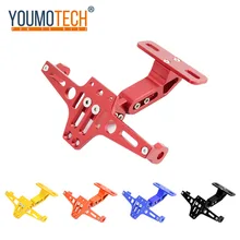 Мотоцикл Полный CNC регулируемый угол Алюминиевый номерной знак с светодиодные лампы в оправе держатель кронштейн универсальный