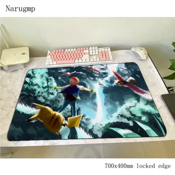 

pokemon mouse pad 700x400x3mm gaming mousepad anime xl office notbook desk mat 3d padmouse games pc gamer mats