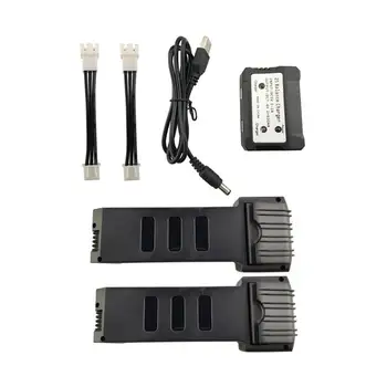 

HobbyLane 2PCS 7.4V 1200mah Lithium Battery with 2 In 1 Balance Charger for E511 E511S 4-axis Aircraft Spare Parts