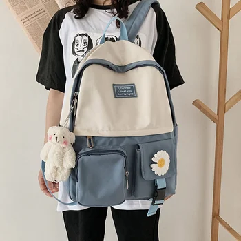 

Harajuku рюкзак женский Women Backpacks Girl Student Schoolbag Fashion Design Multi-Purpose Soft Backpacks