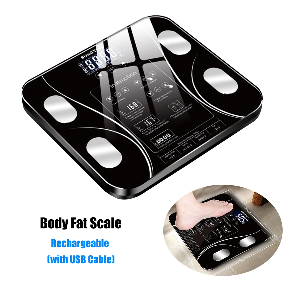 

Hot Smart Body Fat Scale LED Digital Weight BMI Weight Monitor Health Analyzer Fitness Lose Weight Scales Bathroom Balance