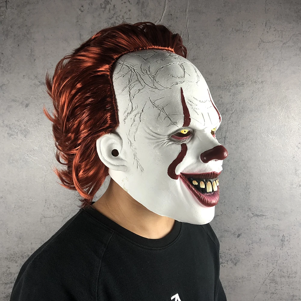 Стивен Кинг It Chapter две маски безумный Джокер маски Клоунский Костюм Забавный Шлем Хэллоуин Карнавал вечерние реквизит