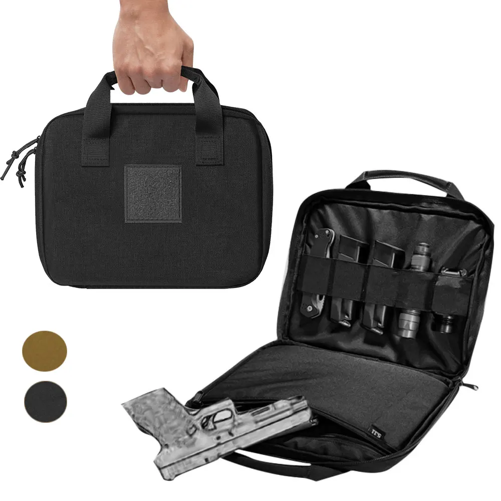 Tactical Pistol Bag Case 12" Gun Carrier Bag With Magazine Pouch