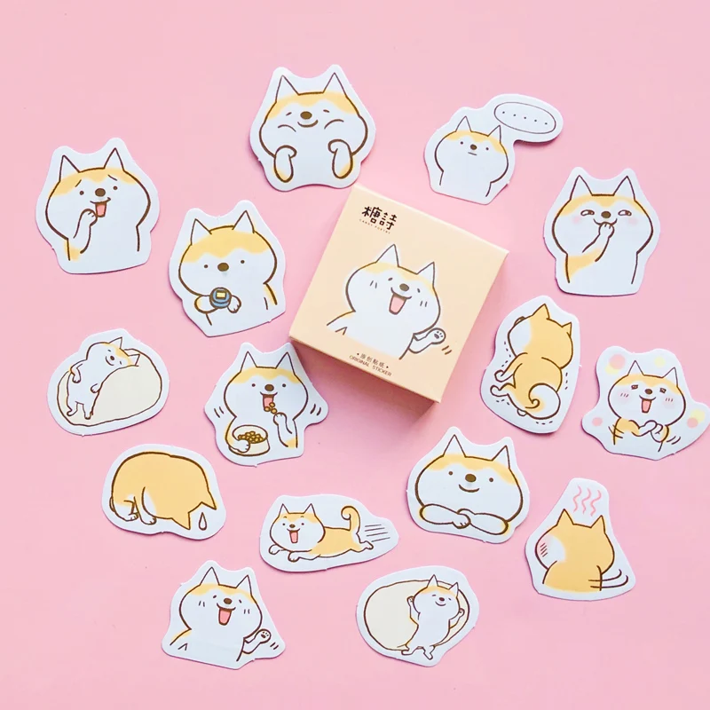 45 шт./кор. Kawaii Косплей Shiba «Лисья Секретная служба»(Inu собака DIY декоративные наклейки для телефона для бутылок украшения