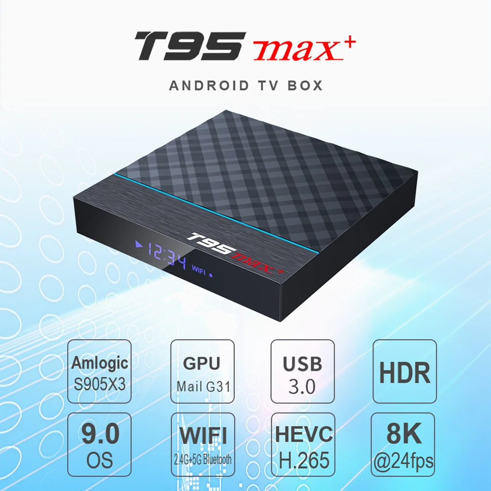 

T95Z Plus/T95 MAX PLUS Smart TV box 16/32/64GB Android 7.1/9.0 4K TV BOX 2.4G/5GHz WiFi BT4.0 Set Top Box T95 media player
