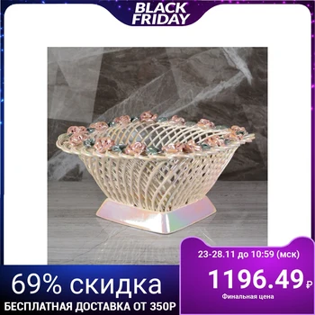 

Candy bowl "Braid" square, wreath