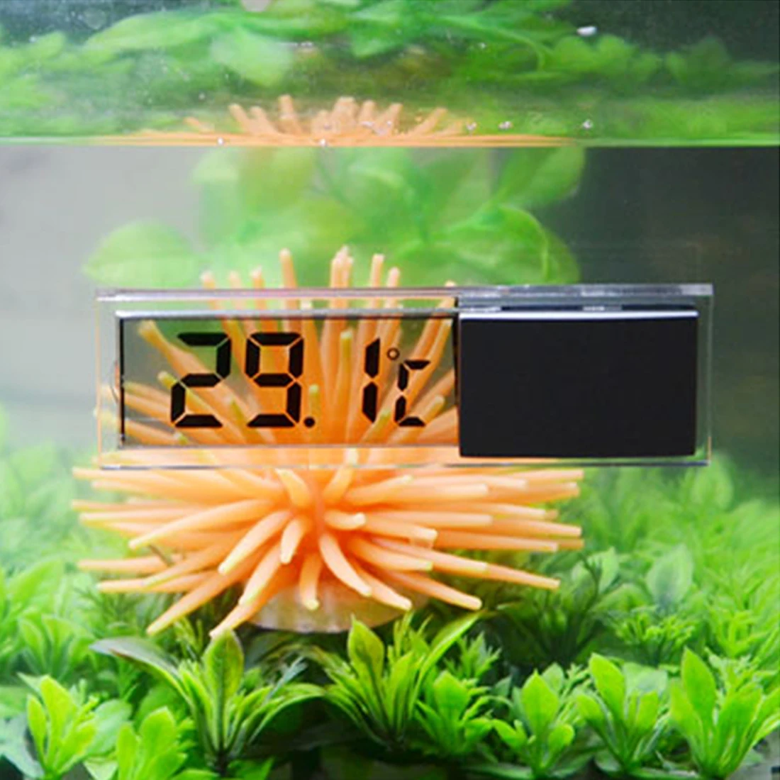 45C-80C аквариум Температура измерительные инструменты 3D с украшением в виде кристаллов цифровой экран LCD для аквариума Стекло Температура воды метр