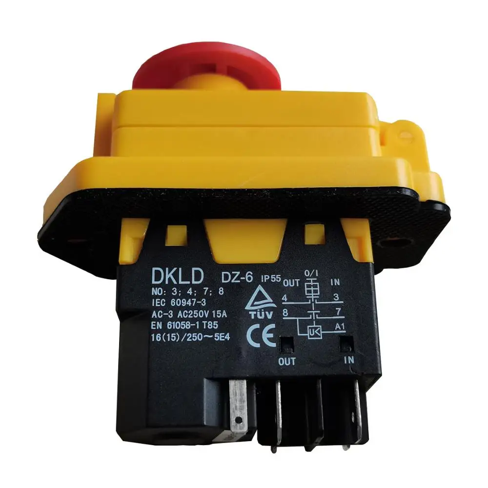 Dkld Dz6 Interruptor Eletromagnético Interruptores de Botão de Parada Emergência para o Equipamento Industrial da Máquina-ferramenta ac 250v 1615 a 5e4