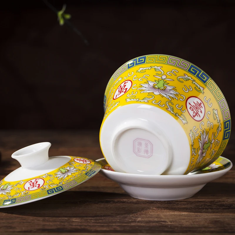 240 мл Gaiwan керамическая фарфоровая чайная соусница для тарелки Обложка набор пиалы для чая Посуда для чая кухонная посуда для питья мастер рукоделье чашка украшения подарки