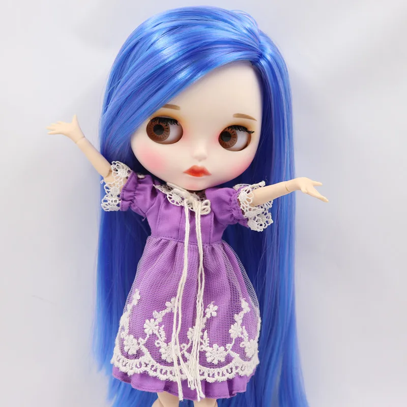 ICY Fortune Days factory blyth кукла Новинка матовое лицо белая кожа 1/6 шарнирный светильник для тела Розовый микс Voilet волосы DIY sd Подарочная игрушка