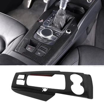 

Car Center Console Gear Shift Panel Decoration Sticker Trim For- A3 8V 2014-2018 LHD Carbon Fiber Color Accessories