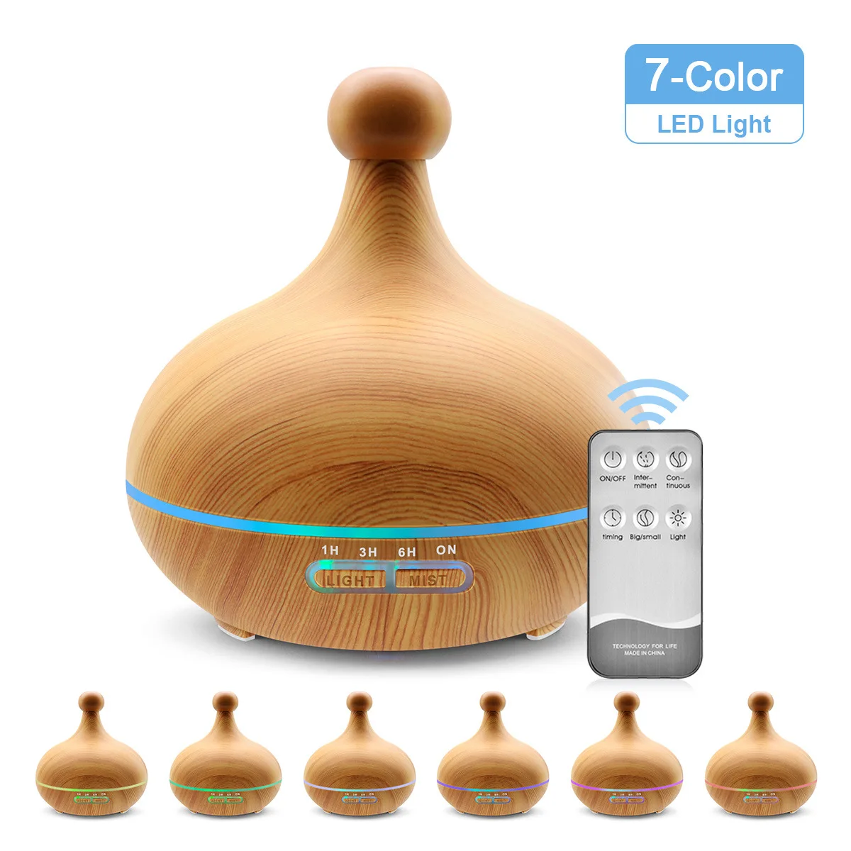

color light wood grain Air humidifier aromatherapy machine aroma humidifier environmental Cool Mist Purifier LED Night light