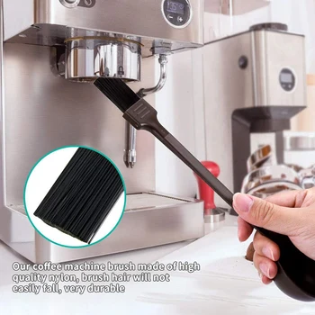 

2 Pack Coffee Machine Brush Cleaner, Nylon Espresso Machine Brush Coffee Cleaning Tool with Professional Measuring Scoop (Brown)