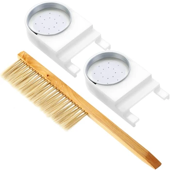 

Entrance Feeder Entrance Bee Feeder with Beehive Brush Tool for Bee Hives Fits Most Small Mouth Canning Jars Sugar Syrup for Bee