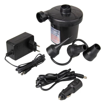 

EU Plug Electric Air Pump DC12V/AC230V Inflate Deflate Pumps Car Inflator Electropump with 3 Nozzles
