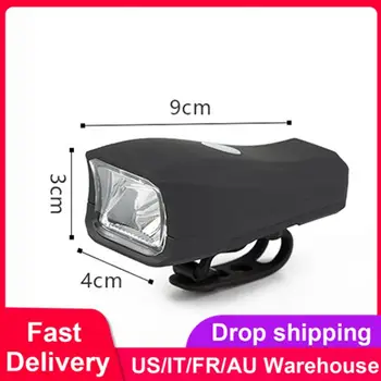 

Powerful Bicycle Front Flashlight Waterproof Mountain Bike Light Safety Replaceable Battery Headlights ABS material Bike Lamp