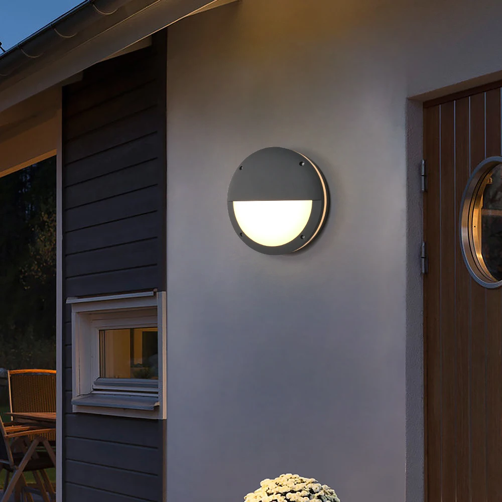 European 12w Modern Wall Lights Outdoor With Radar Sensor Ip65 Waterproof Exterior Led Wall Sconce Light Lamp Light Control New
