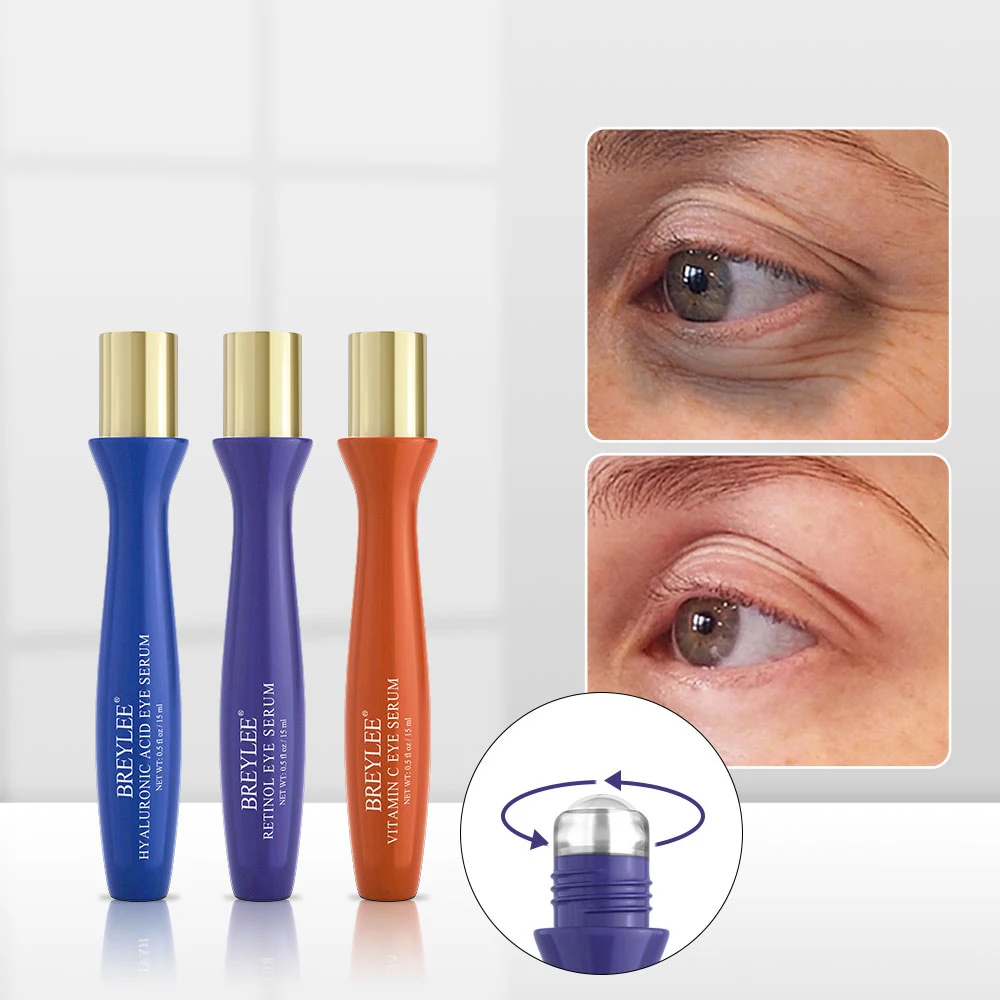 15ml Breylee Eye Serum Eye Roller Massage Vitamin C Hyaluronic Acid