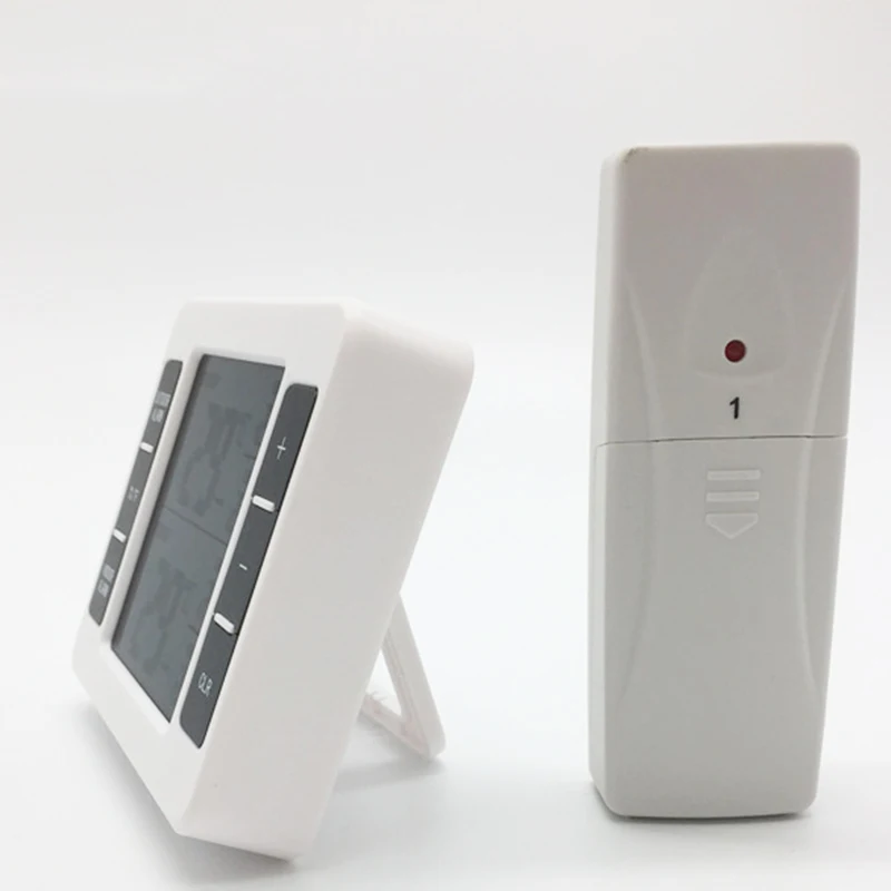 Беспроводной цифровой термометр Крытый Открытый Беспроводной датчик температуры ЖК-сигнализация с 1 датчиком