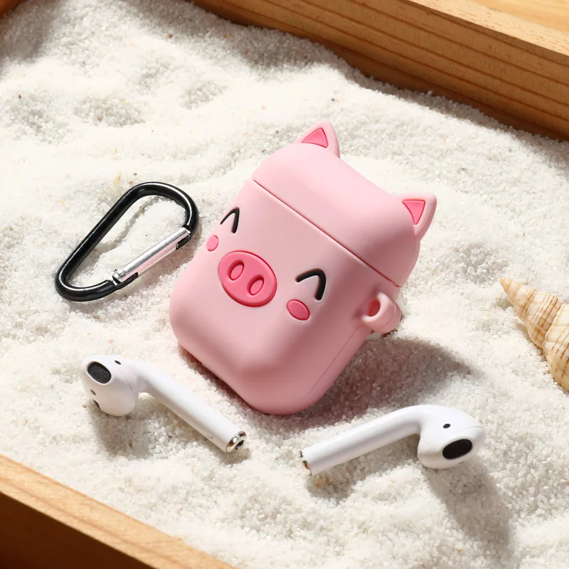 Чехол для Airpods, чехол с милым сердечком, котом, силиконовый чехол s для Bluetooth, беспроводные наушники Apple, чехол на Air Pods 1 2