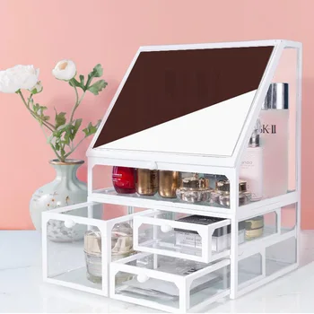 

Combined Cosmetics Storage Box Desktop Cosmetics Shelf Dressing Table Skin Care Product Storage Box Display Rack Jewelry Box