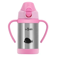 Kids Babycare 260ML Stainless Steel Thermos Cup Anti-choke Outdoor Straw Vacuum Flask Bottle Leak-proof Baby Insulated Cup