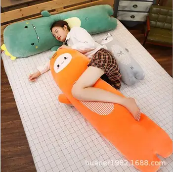 

Huge cactus husky Carrot dinosaur strip pillow cute sleeping clip leg boyfriend pillow Bedroom decoration plush toy