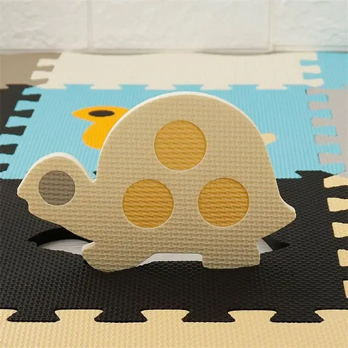  25 PCS Animal Pattern Foam Puzzle Kids Rug Carpet With Fence Split Joint EVA baby Play Mat Indoor S