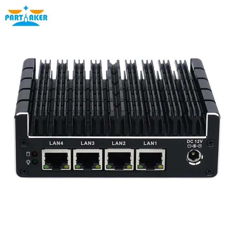 Intel AES-NI J3160 pfsense mini server di nuc fanless barebone firewall micro apparecchio con 4 gigabit lan