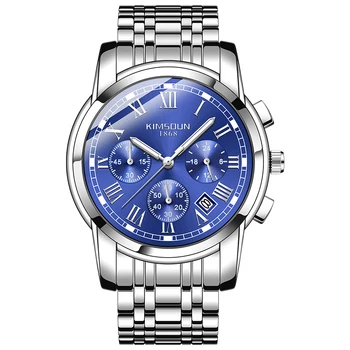 

Relogio Masculino KIMSDUN Waterproof Watches Men Luminous Top Brand Luxury Quartz Wristwatch Fashion Stainless Steel Male Clock