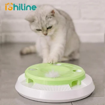 

Electronic Motion Cat Toy Interactive Cat Toy Ball Electric Flutter Rotating Interactive Puzzle Pet Toy Feather Cat Toy