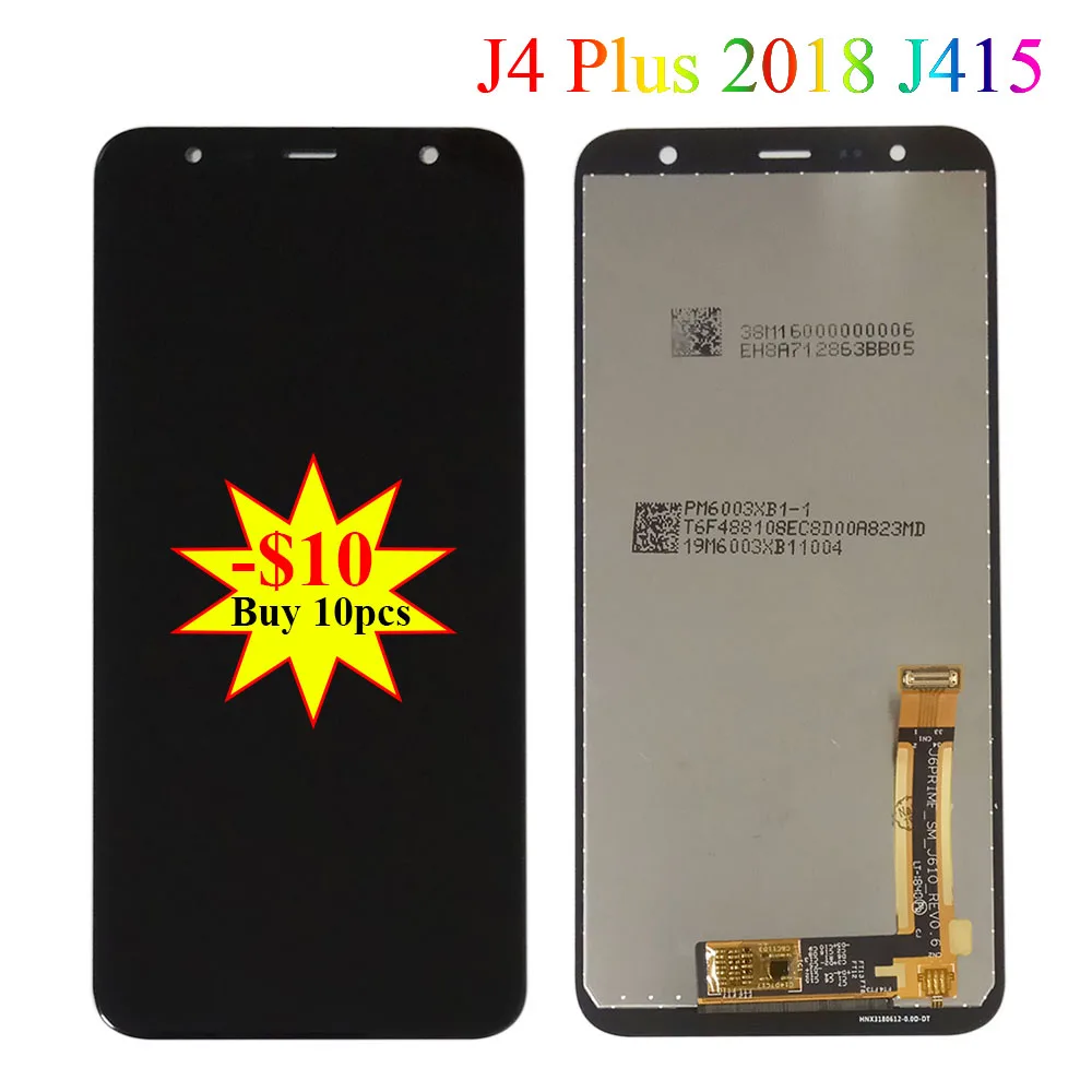 

Original LCD For Samsung Galaxy J4+ 2018 J4 Plus J415 J415F J6 Plus J610 LCD Display Touch Screen Digiziter Assembly Replacement