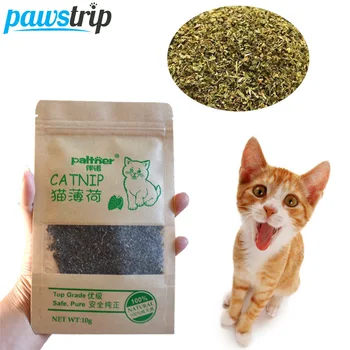 

Catnip Organic 100% Natural Premium Catnip Catmint 10g Menthol Flavor Funny Cat Toys Pet Healthy Safe Edible Treating gatos