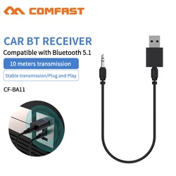 Bluetooth 5.0 sem fio receptor 3.5mm jack para carro adaptador transmissor música áudio aux adaptador handsfree