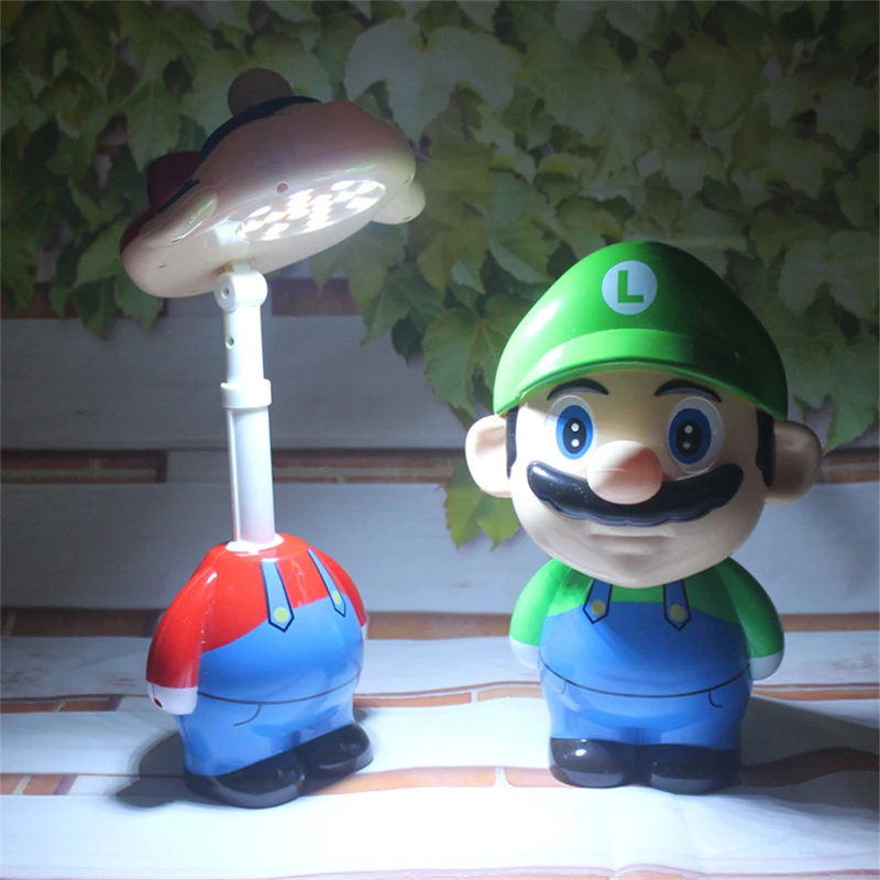 

Cartoon LED Rechargeable Table Light Doraemon Mario Night Light Desk Lamp Care Eye Learning Retractable Children Bedside Lamp