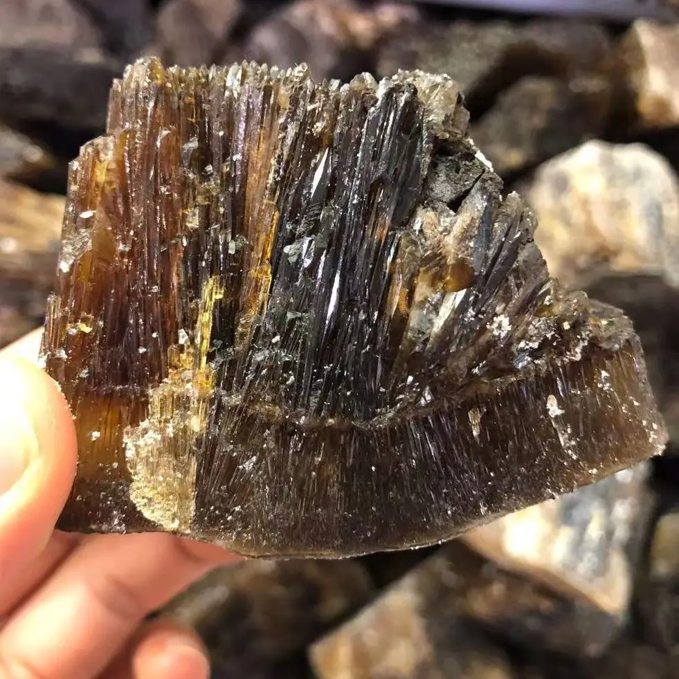 Natural Yellow Amber Calcite Raw Stone Crystal Gem Collection Of Rough Rock Mineral Specimens healing home decor | Дом и сад