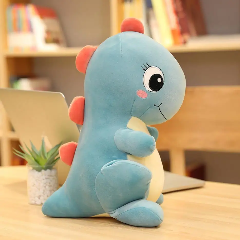 1 шт. 30 см мультфильм Динозавр плюшевые игрушки супер мягкие kawaii животных куклы динозавров мягкие для детей Детские милые подарки - Цвет: blue