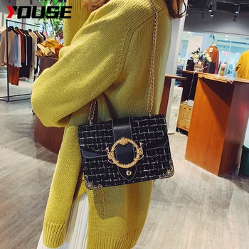 

YOUSE Female bag 2020 Wild fashion Chain shoulder Messenger bag Wallet and Handbag mini shoulder Female bag Temperament Feminine