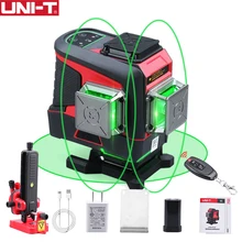 UNI-T lm576ld 16 linhas de nível laser 3d verde horizontal vertical auto-nivelamento laser nível de controle remoto (sem caixa de ferramentas)