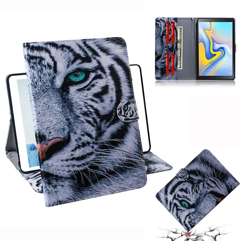 Животный принт чехол для Samsung Galaxy Tab A A2 10,5 дюймов T590 T595 T597 SM-T590 SM-T595 крышка фундамент в виде ракушки+ подарок