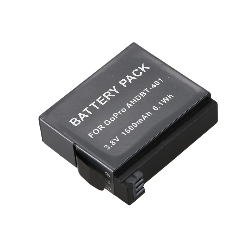 AAAE Top-3 x AHDBT 401 батареи+ зарядное устройство адаптер для GoPro Hero 4 BC423, черный